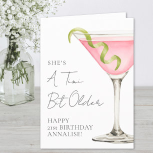 Carte Un tout petit peu plus âgé Martini Joyeux Annivers