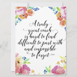 Carte Un très bon devis d'entraîneur Entraîneur merci ca