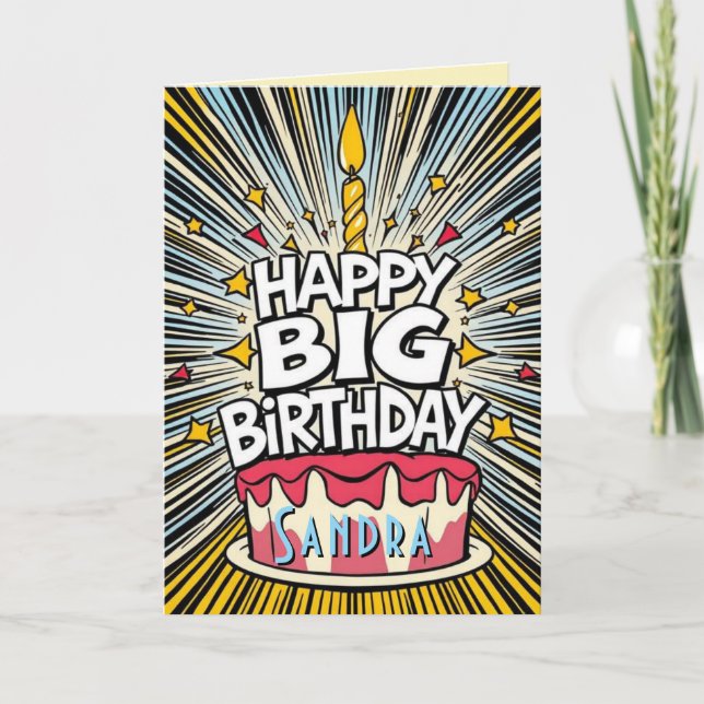 Carte Un très grand anniversaire heureux (Devant)