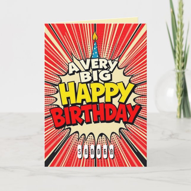 Carte Un très grand anniversaire heureux (Devant)