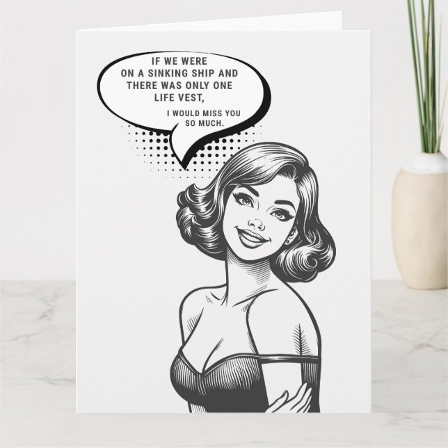 Carte Un Veste de Vie Amusant Rétro Salutation (Devant)