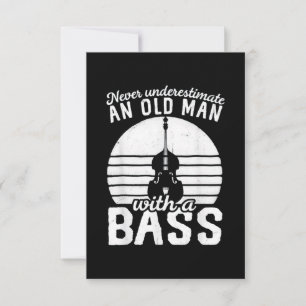 Carte Un Vieux Homme Avec Une Basse