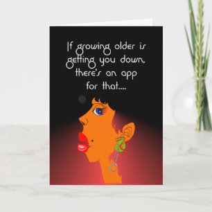 Carte Un voeu d'anniversaire heureux plus vieux