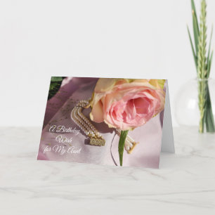 Carte Un voeu d'anniversaire pour ma tante