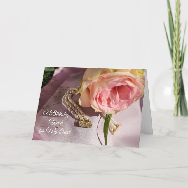 Carte Un voeu d'anniversaire pour ma tante (Devant)