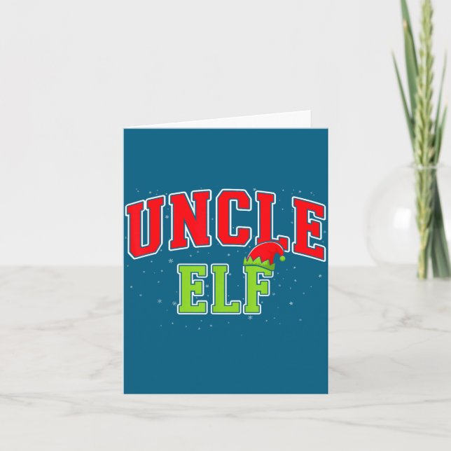 Carte Uncle Elf Christmas Family Matching Group Xmas Unc (Devant)