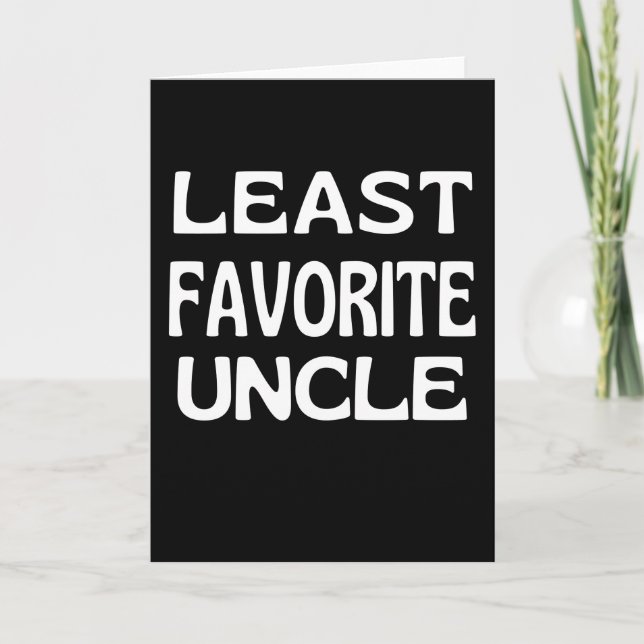 Carte Uncle Favori Moins Famille d'oncle Funny (Devant)