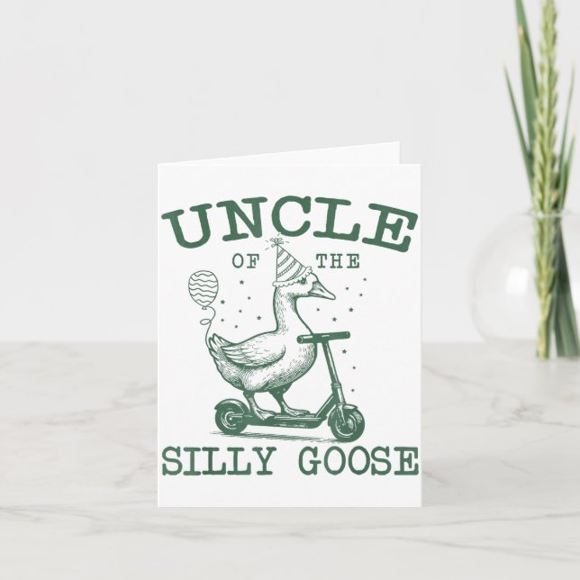 Carte Uncle Of The Silly Goose First Birthday Family Mat (Devant)