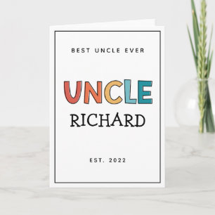 Carte Uncle personnalisé Retro cadeau meilleur oncle jam