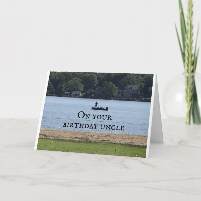 CARTE **UNCLE WITH LOVE*** ON YOUR BIRTHDAY CARD (Devant)