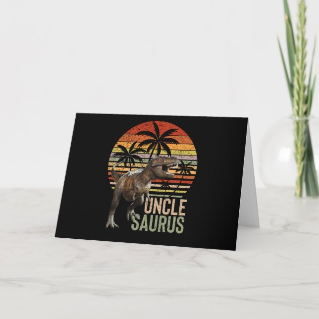 Carte Unclesaurus T Rex Dinosaur Oncle Saurus Famille Ma (Devant)