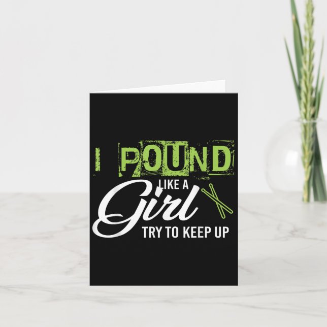 Carte Und Like A Girl Try To Keep Up Workout  (Devant)