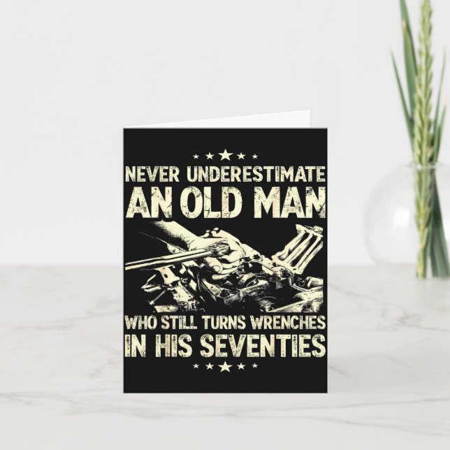 Carte Underestimate an old man who turns wrenches  (Devant)
