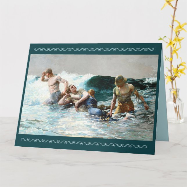 Carte Undertow par Winslow Homer (Fleur jaune)