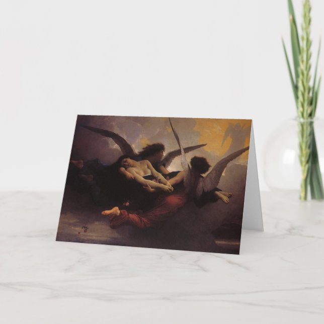 Carte Une âme portée au ciel par Bouguereau (Devant)