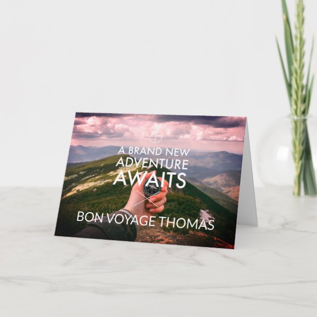 Carte Une aventure toute neuve attend au revoir (Devant)