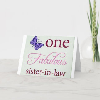 CARTE ****UNE BELLE-SOEUR FABULEUSE**** ANNIVERSAIRE HUM