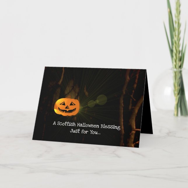 Carte Une bénédiction écossaise d'Halloween - (Devant)