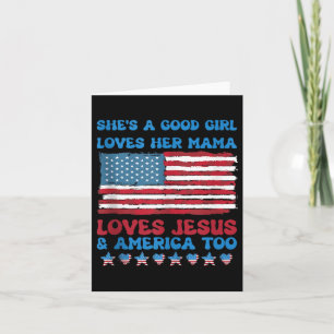 Carte Une Bonne Fille Aime Sa Mama Jesus & Amérique