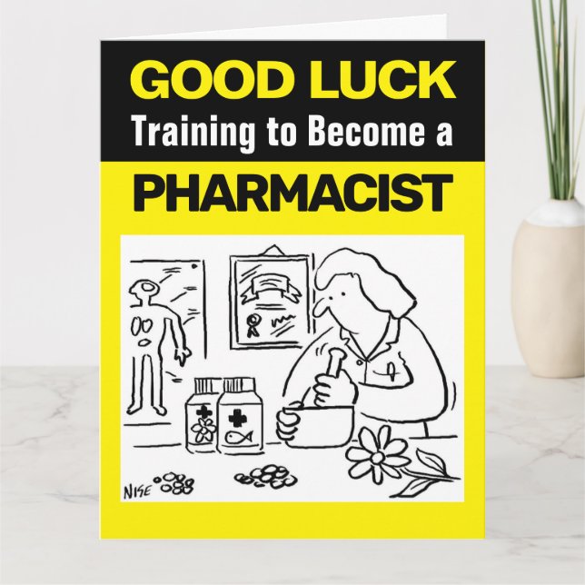 Carte Une bonne formation de chance pour devenir pharmac (Devant)