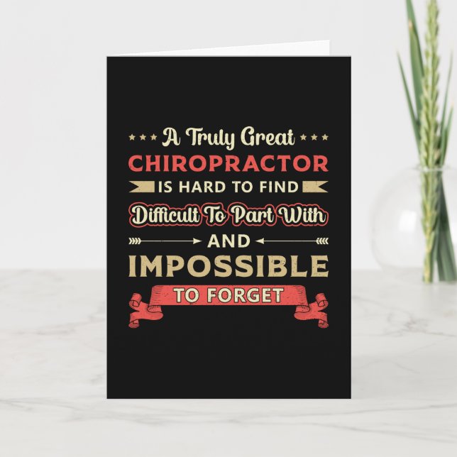 Carte Une Chiropratique Chiropraticienne Vraiment Grande (Devant)