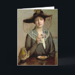 Carte Une coupe de thé | Lilla Cabot Perry<br><div class="desc">A Cup of Tea de Lilla Cabot Perry (années 1910) résume avec beauté un moment d'élégance tranquille. Le tableau présente une femme assise avec élégance, assise sur le poing, qui profite d'une tasse de thé. Sa tenue raffinée, dont une robe douce et fluide, contraste avec l'atmosphère sereine et intimiste du...</div>