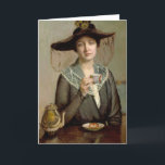 Carte Une coupe de thé | Lilla Cabot Perry<br><div class="desc">A Cup of Tea de Lilla Cabot Perry (années 1910) résume avec beauté un moment d'élégance tranquille. Le tableau présente une femme assise avec élégance, assise sur le poing, qui profite d'une tasse de thé. Sa tenue raffinée, dont une robe douce et fluide, contraste avec l'atmosphère sereine et intimiste du...</div>