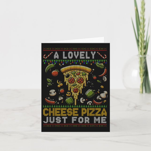 Carte Une délicieuse pizza au fromage rien que pour moi  (Devant)