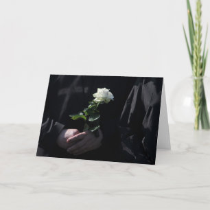 Carte Une Dernière Rose Blanche