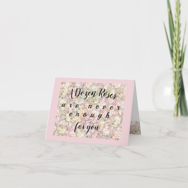 Carte Une douzaine de roses ne vous suffisent pas - Anni (Devant)