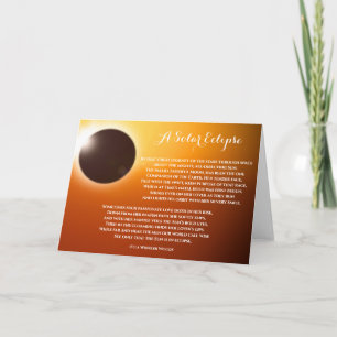 Carte Une Éclipse Solaire, Poème Romantique