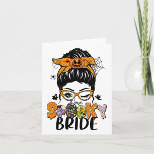 Carte Une Éffrayante mariée Halloween Messy Bun Witchy M