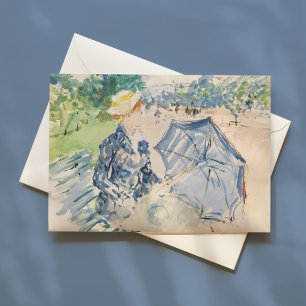 Carte Une femme assise sur un banc   Berthe Morisot