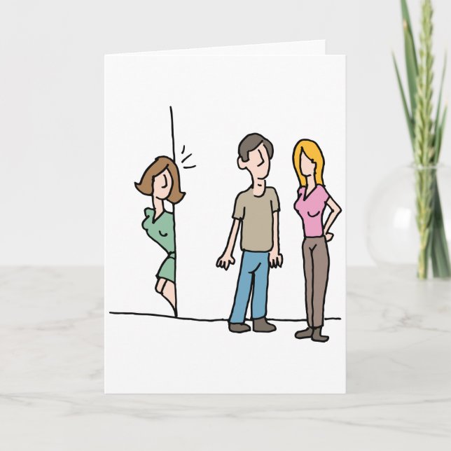 Carte Une femme espionne un petit ami (Devant)