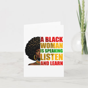 Carte Une Femme Noire Parle Écouter Et Apprendre L'Afroc