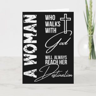 Carte Une femme qui marche avec Dieu atteindra toujours