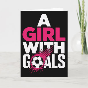 Carte Une fille avec des objectifs motivés joueuses de f