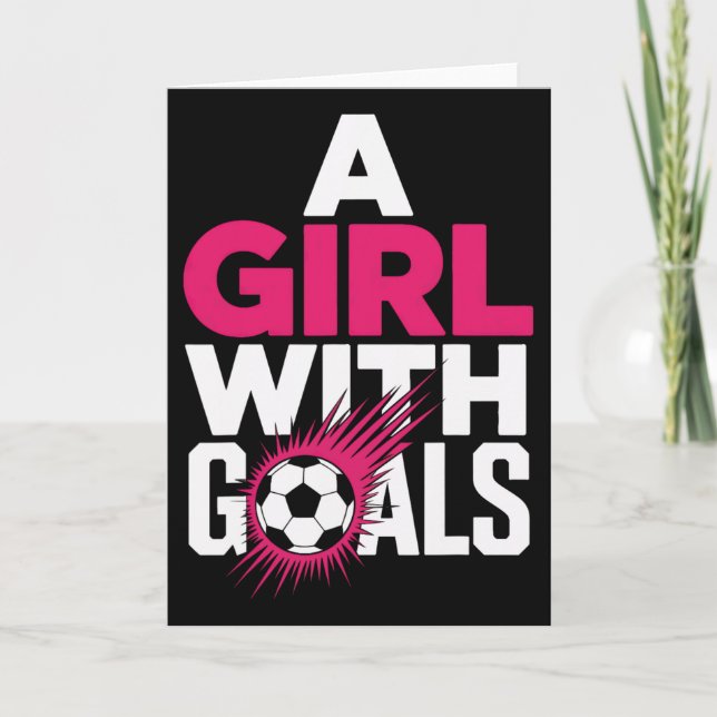 Carte Une fille avec des objectifs motivés joueuses de f (Devant)
