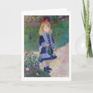 Carte Une fille avec une canne d'arrosage, Renoir