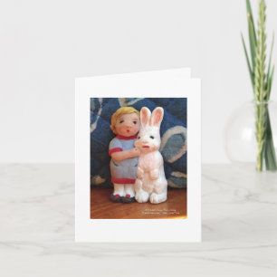 Carte Une fille et son lapin