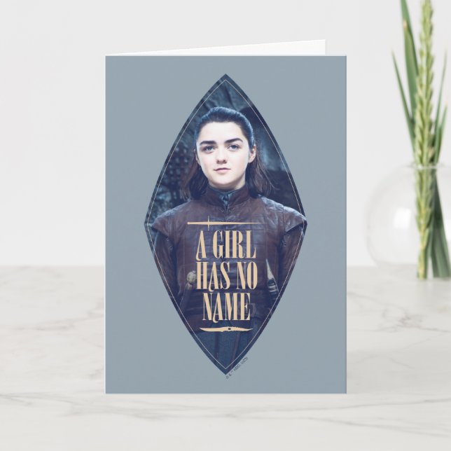 Carte "Une Fille N'A Pas De Nom" Arya Stark Graphic (Devant)