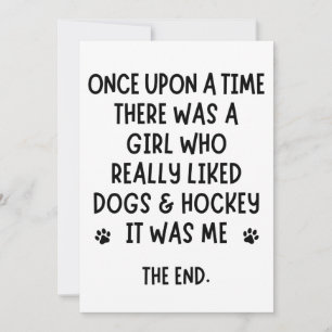 Carte Une fille qui aimait vraiment le hockey et les chi