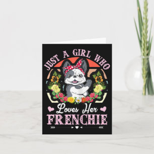 Carte Une fille qui aime son Français Bulldog 1