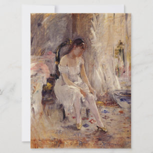Carte Une fille qui met sur ses bas (par Berthe Morisot)