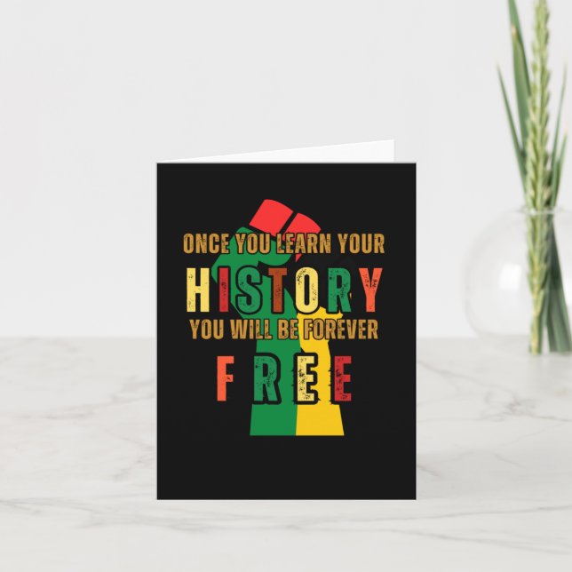 Carte Une fois que vous avez appris votre histoire, vous (Devant)