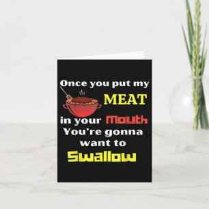 Carte Une Fois Que Vous Avez Mis Ma Viande Dans Votre Bo