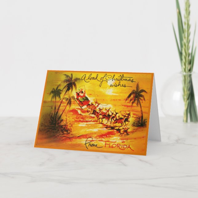 Carte Une foule de voeux de Noël en Floride (Devant)