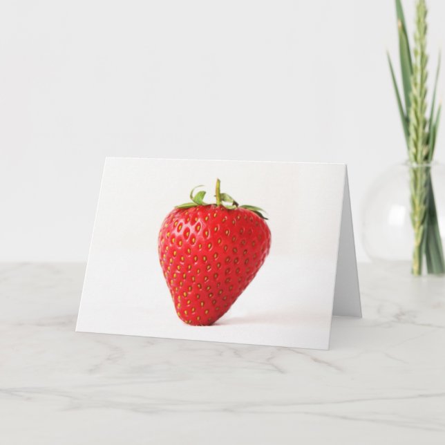 Carte Une fraise rouge gccnm (Devant)