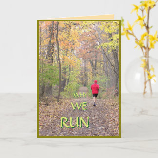 CARTE "UNE HISTOIRE DE POURQUOI NOUS COURRENT"/COURIR SU