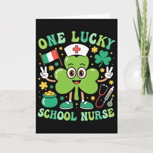 Carte Une infirmière scolaire chanceuse Saint-Patrick Sh